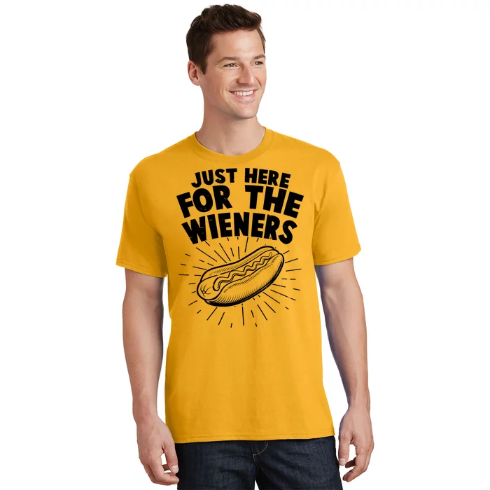 Funny Just Here For The Wieners Hotdog Lover Bbq T-Shirt