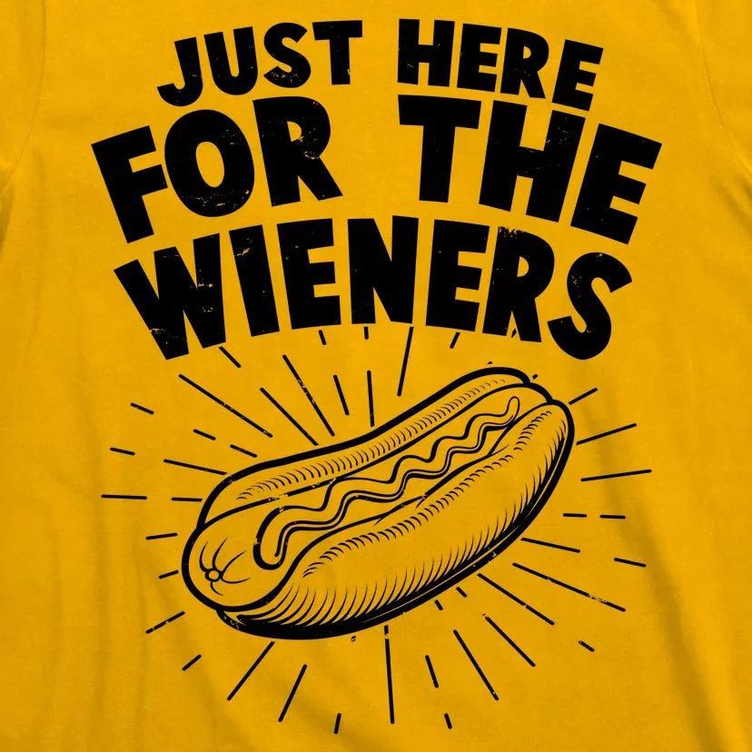 Funny Just Here For The Wieners Hotdog Lover Bbq T-Shirt