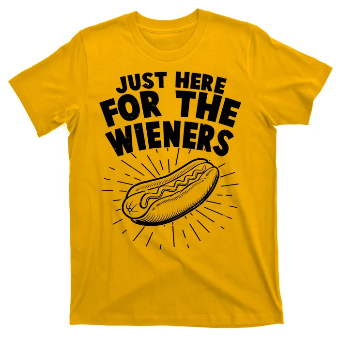 Funny Just Here For The Wieners Hotdog Lover Bbq T-Shirt