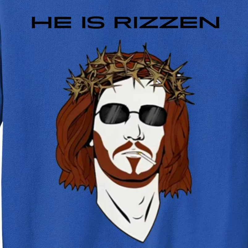 Funny Jesus He Is Rizzen Light Design Tall Sweatshirt