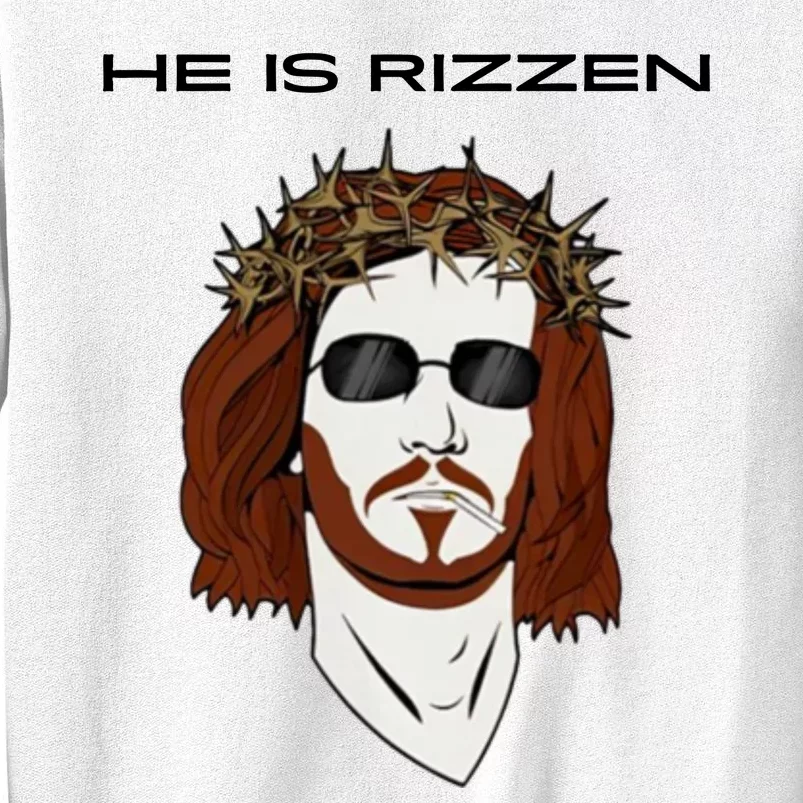 Funny Jesus He Is Rizzen Light Design Sweatshirt