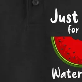 Funny just here for the watermelon Watermelon Dry Zone Grid Performance Polo