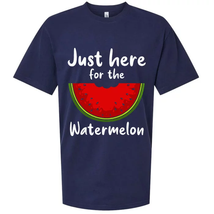 Funny just here for the watermelon Watermelon Sueded Cloud Jersey T-Shirt