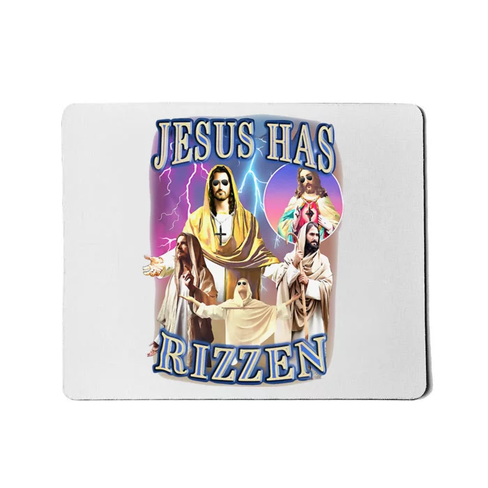 Funny Jesus Has Rizzen Mousepad