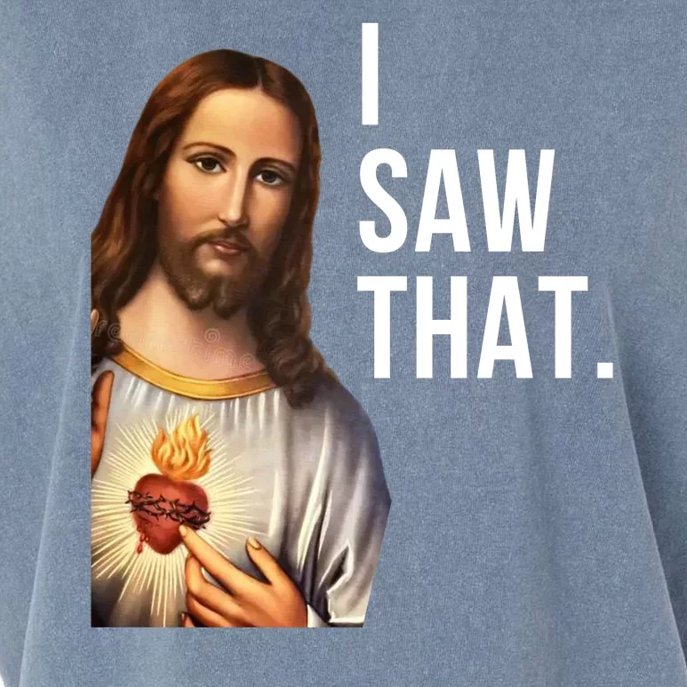 Funny Jesus I Saw That Funny Jesus Funny I Saw That Christmas Meme Religious Garment-Dyed Women's Muscle Tee