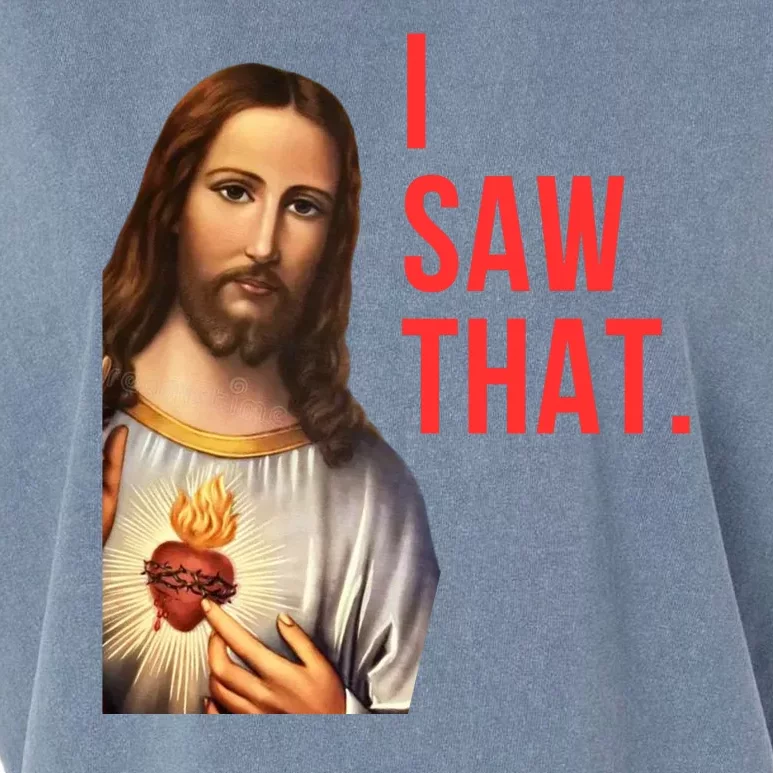 Funny Jesus I Saw That Funny Jesus Funny I Saw That Christmas Religious Meme Garment-Dyed Women's Muscle Tee