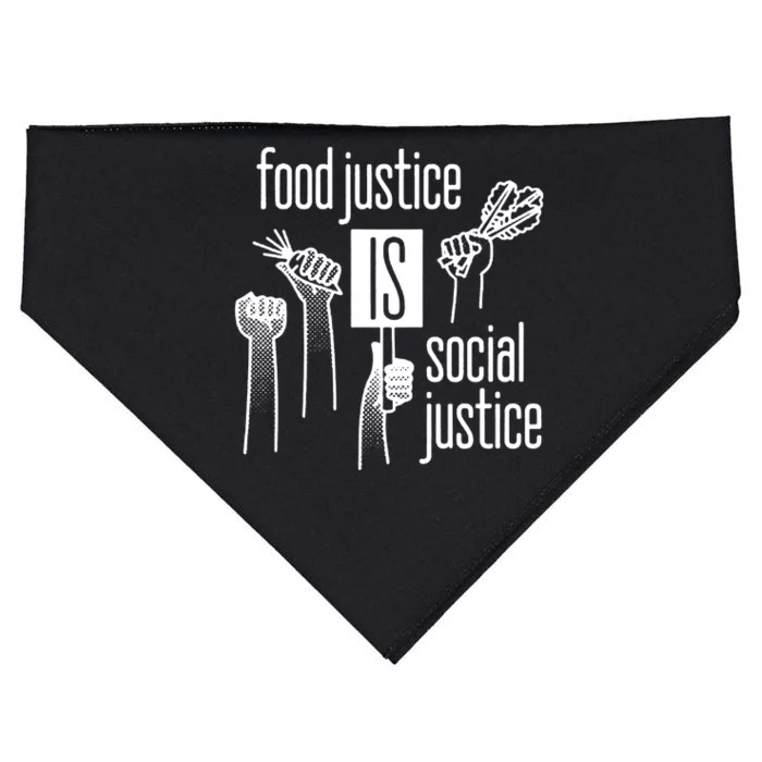 Food Justice Is Social Justice USA-Made Doggie Bandana