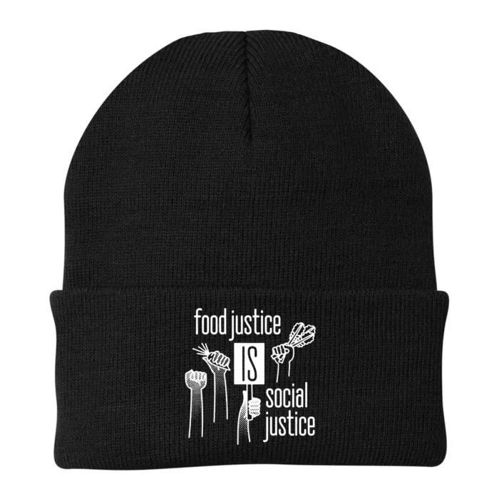 Food Justice Is Social Justice Knit Cap Winter Beanie