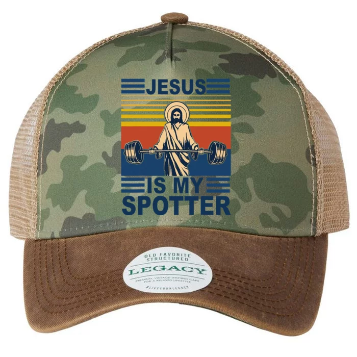 Fitness Jesus Is My Spotter Vintage Legacy Tie Dye Trucker Hat