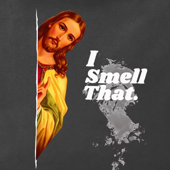 Funny Jesus I Smell That Religious Stoner Cannabis Marijuana Zip Tote Bag