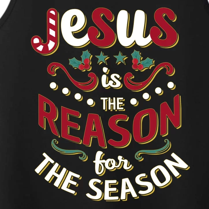 Festive Jesus Is The Reason For The Season Performance Tank