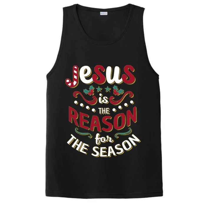 Festive Jesus Is The Reason For The Season Performance Tank