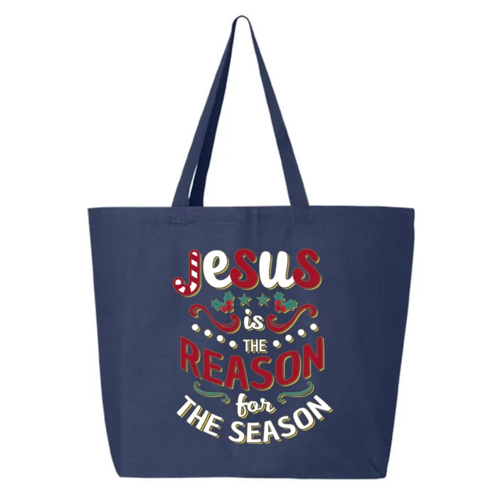 Festive Jesus Is The Reason For The Season 25L Jumbo Tote