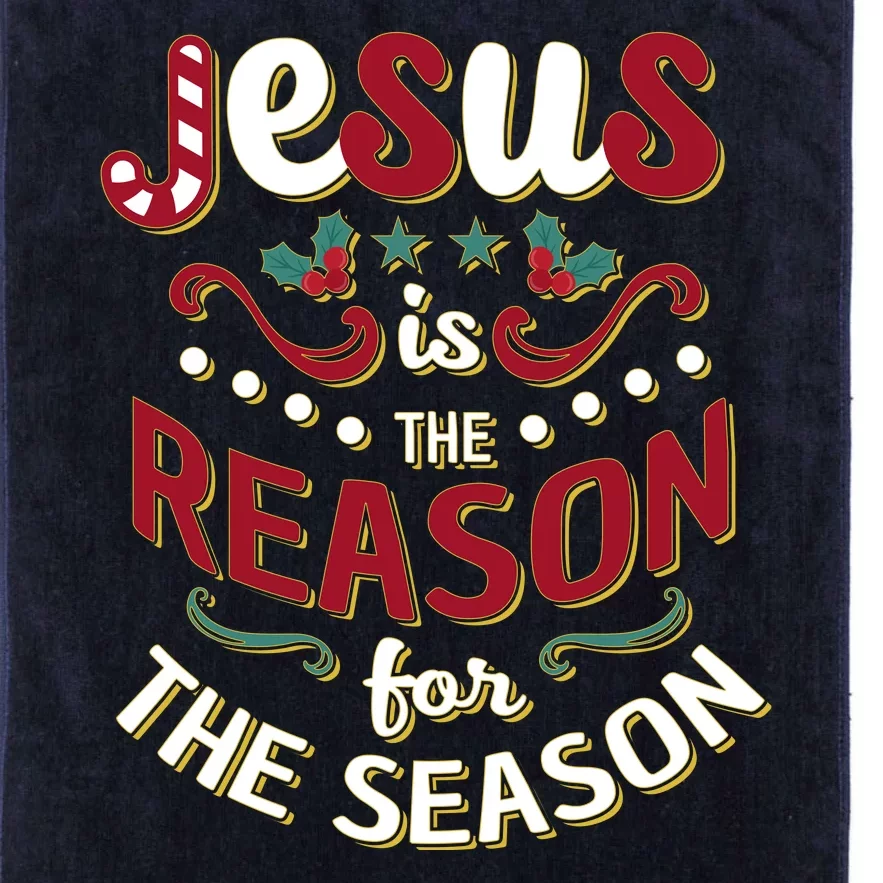 Festive Jesus Is The Reason For The Season Platinum Collection Golf Towel