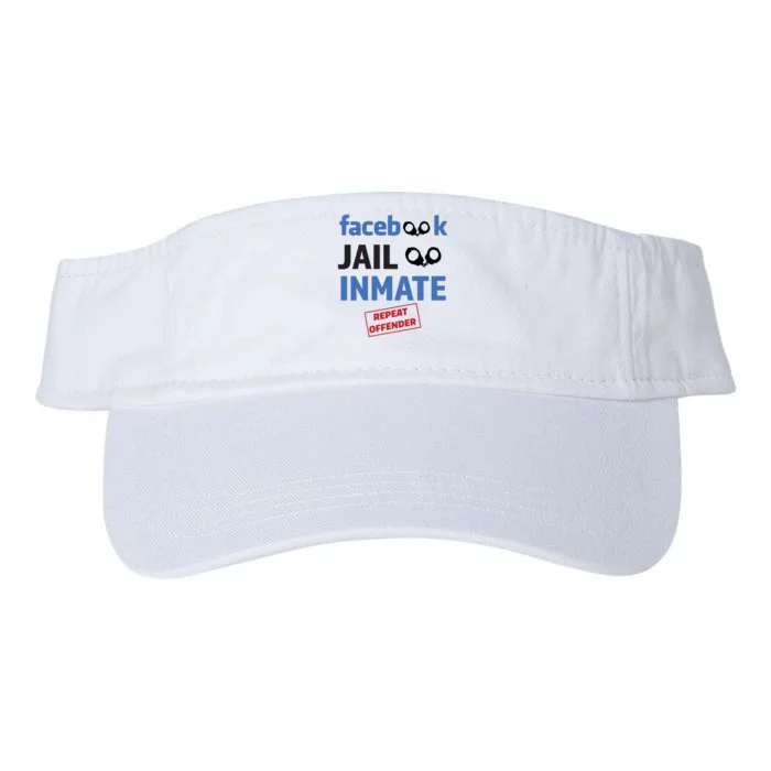 Facebook Jail Inmate Repeat Offender Valucap Bio-Washed Visor