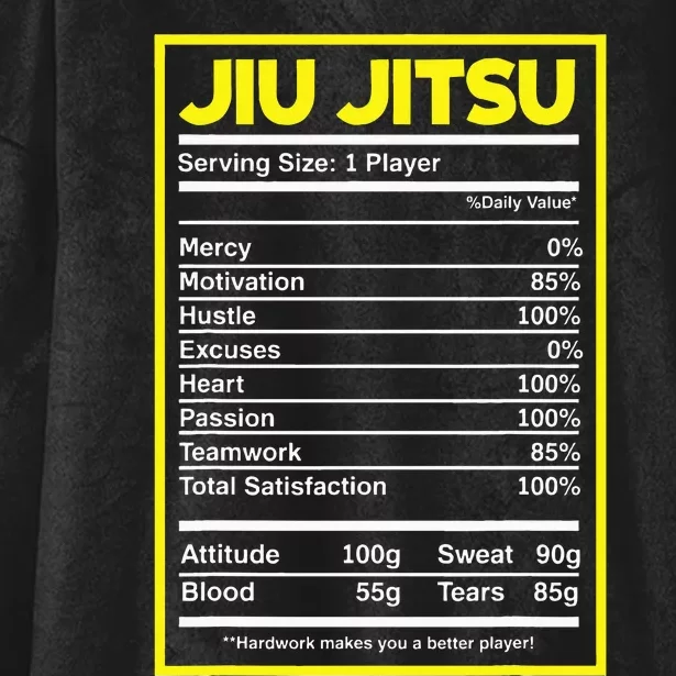 Funny Jiu Jitsu Facts Funny Jiu Jitsu Hooded Wearable Blanket