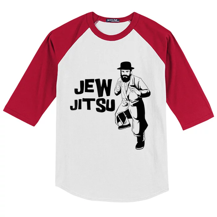 Funny Jew Jitsu Jiu Jitsu Martial Arts Kids Colorblock Raglan Jersey