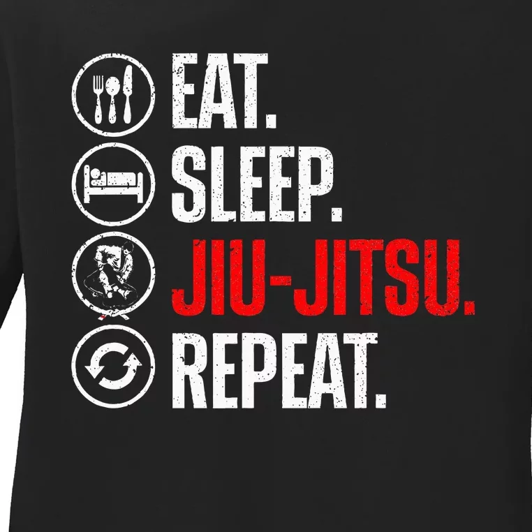 Funny Jiu Jitsu Brazilian Jiu Jitsu Bjj Ladies Long Sleeve Shirt