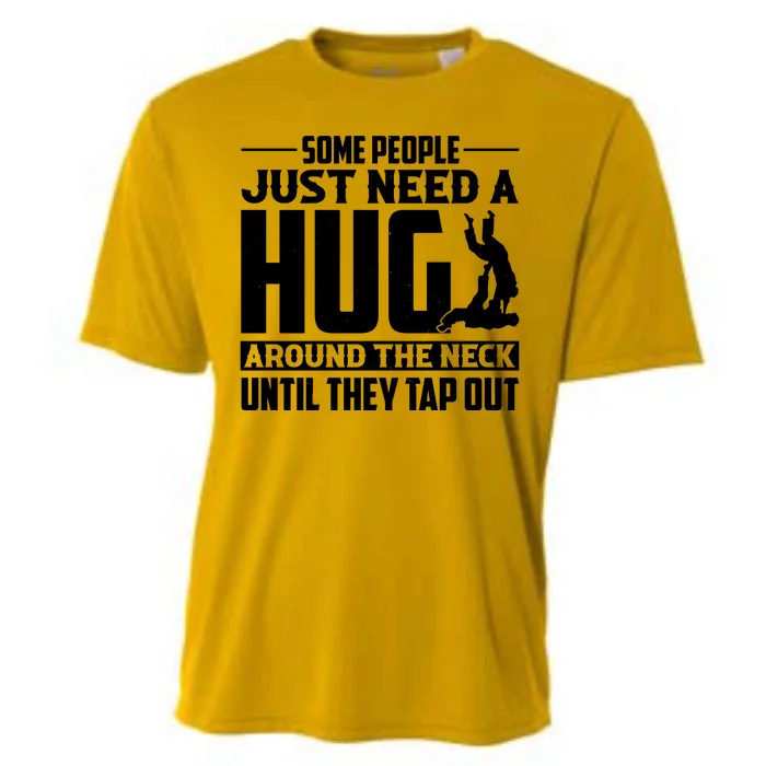 Funny Jiu Jitsu Some People Just Need A Hug Around The Neck Cooling Performance Crew T-Shirt