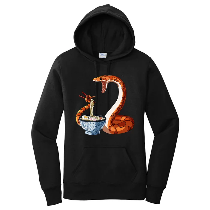 Funny Japanese Kawaii Ramen Corn Snake Women's Pullover Hoodie