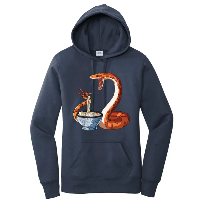 Funny Japanese Kawaii Ramen Corn Snake Women's Pullover Hoodie