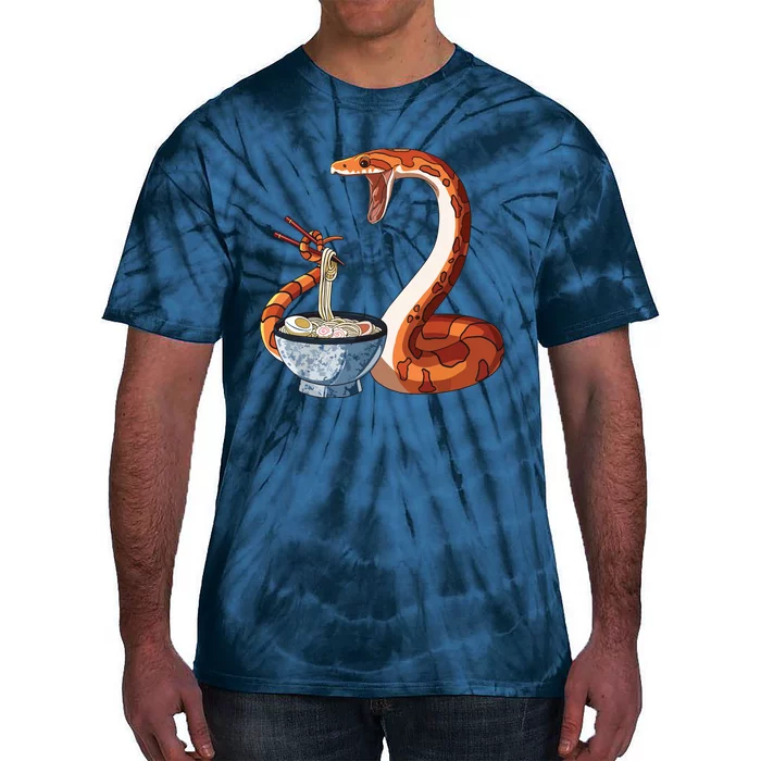 Funny Japanese Kawaii Ramen Corn Snake Tie-Dye T-Shirt