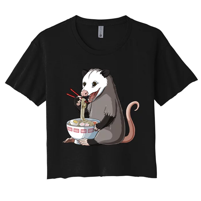 Funny Japanese Kawaii Ra Opossum Women's Crop Top Tee