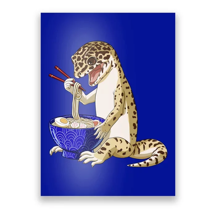 Funny Japanese Kawaii Ra Reptile Leopard Gecko Funny Gift Poster