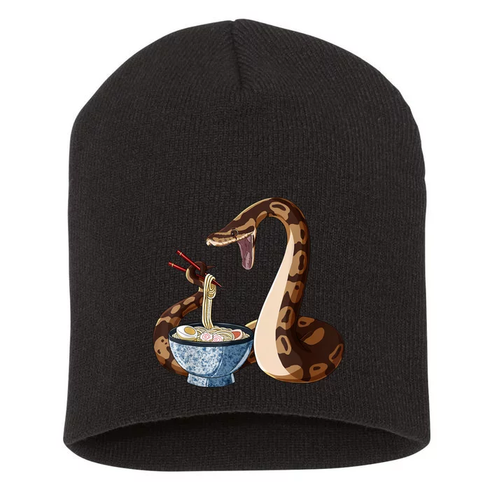 Funny Japanese Kawaii Ramen Snake Ball Python Short Acrylic Beanie