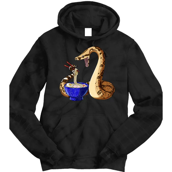 Funny Japanese Kawaii Ramen Noodles Snake Boa Constrictor Tie Dye Hoodie