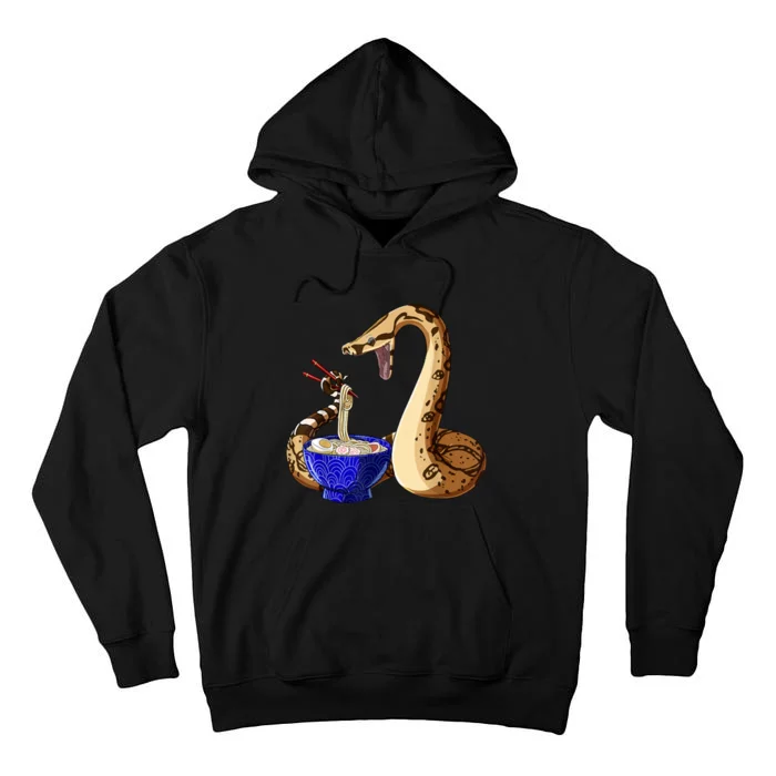 Funny Japanese Kawaii Ramen Noodles Snake Boa Constrictor Tall Hoodie