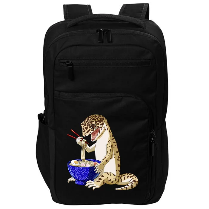 Funny Japanese Kawaii Ra Reptile Leopard Gecko Gift Impact Tech Backpack