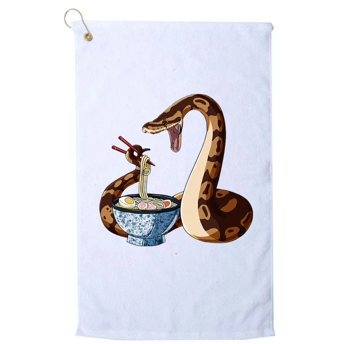 Funny Japanese Kawaii Ramen Snake Cute Ball Python Platinum Collection Golf Towel