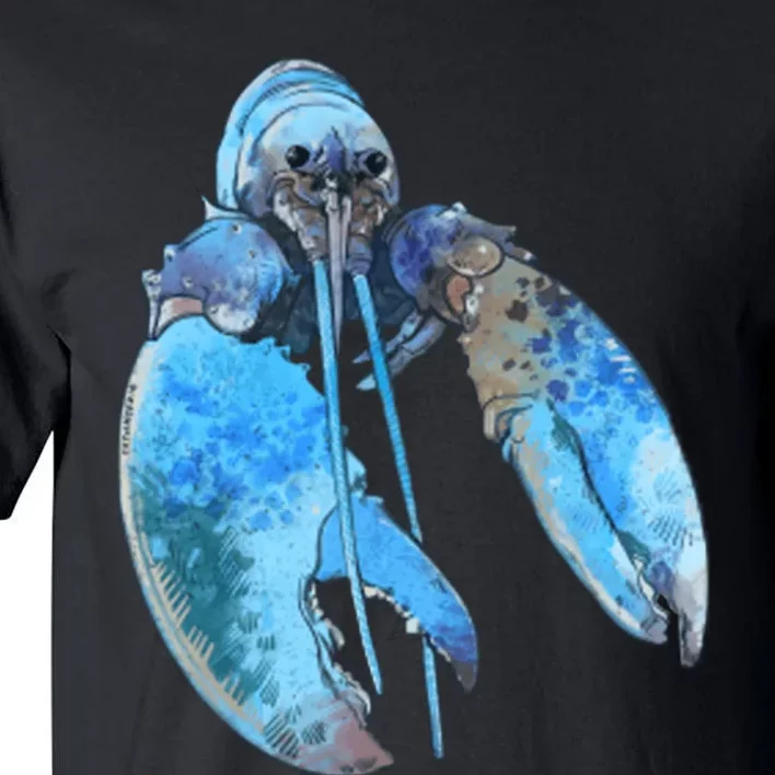 Funny Jumpscare Lobster Meme Blue Crustacean Tall T-Shirt