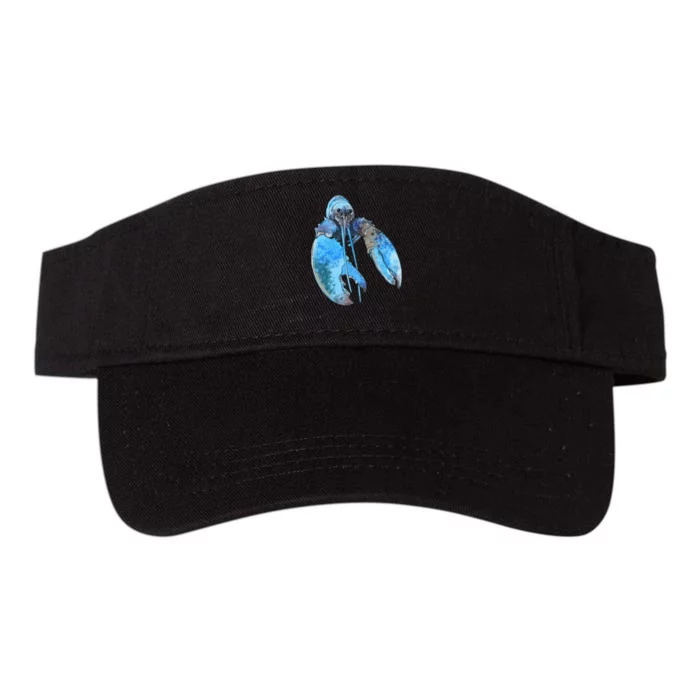 Funny Jumpscare Lobster Meme Blue Crustacean Valucap Bio-Washed Visor