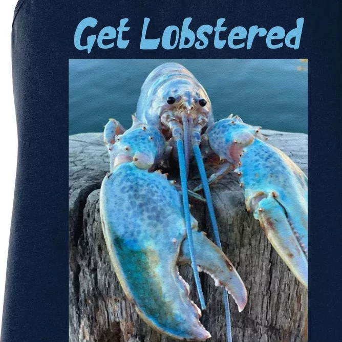 Funny Jumpscare Lobster Meme Blue Crustacean Women's Racerback Tank