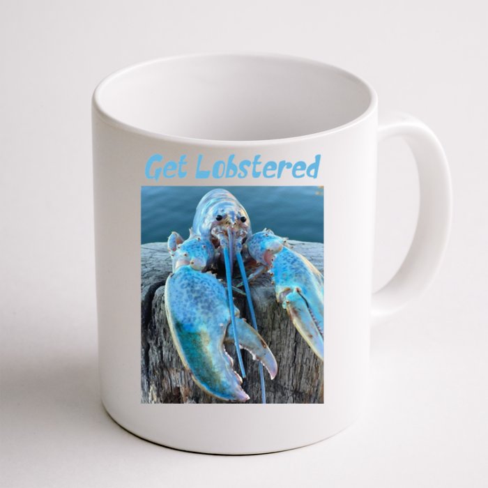 Funny Jumpscare Lobster Meme Blue Crustacean Front & Back Coffee Mug