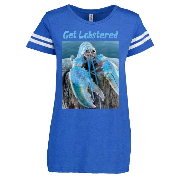 Funny Jumpscare Lobster Meme Blue Crustacean Enza Ladies Jersey Football T-Shirt