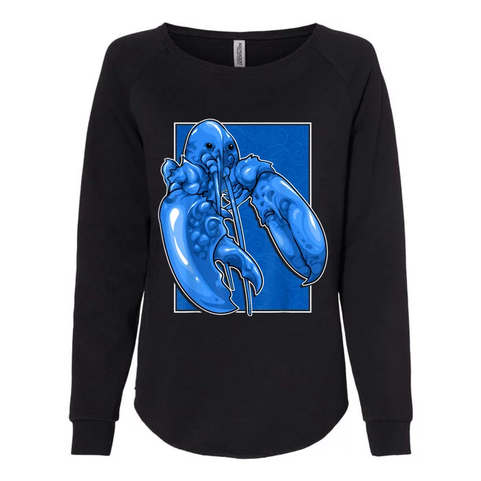 Funny Jumpscare Lobster Meme Blue Crustacean Womens California Wash Sweatshirt