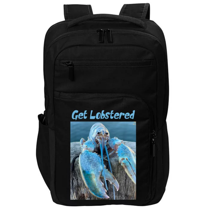 Funny Jumpscare Lobster Meme Blue Crustacean Impact Tech Backpack