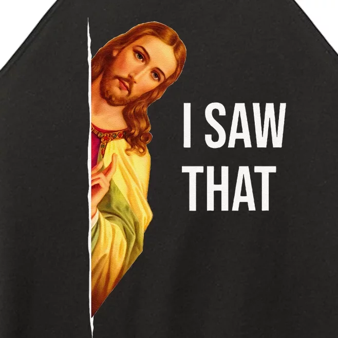 Funny Jesus Meme Quote Fit Women’s Perfect Tri Rocker Tank