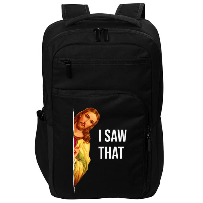 Funny Jesus Meme Quote Impact Tech Backpack