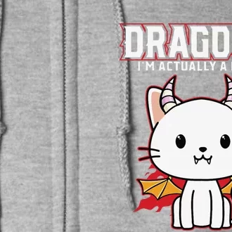 Funny Japanese Monster Dragon Cat Gift Design Full Zip Hoodie