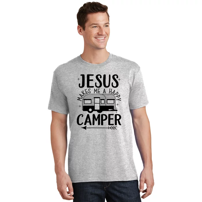 Funny Jesus Makes Me A Happy Camper T-Shirt