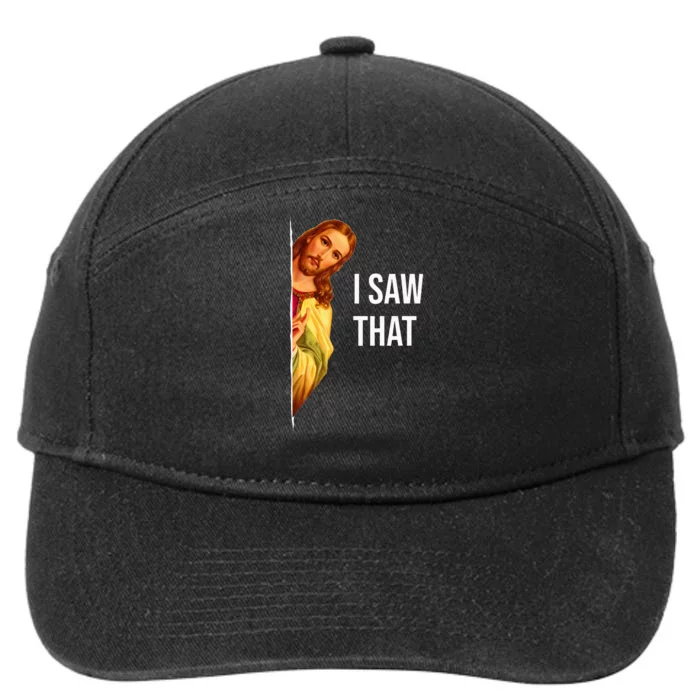 Funny Jesus Meme Quote 7-Panel Snapback Hat