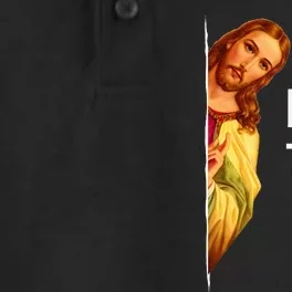 Funny Jesus Meme Quote Dry Zone Grid Performance Polo