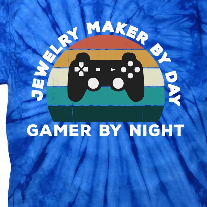 Funny Jewelry Maker By Day Gamer By Night: Video Game Lover Gift Tie-Dye T-Shirt