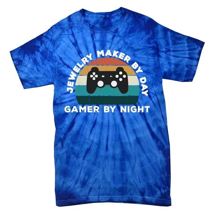 Funny Jewelry Maker By Day Gamer By Night: Video Game Lover Gift Tie-Dye T-Shirt