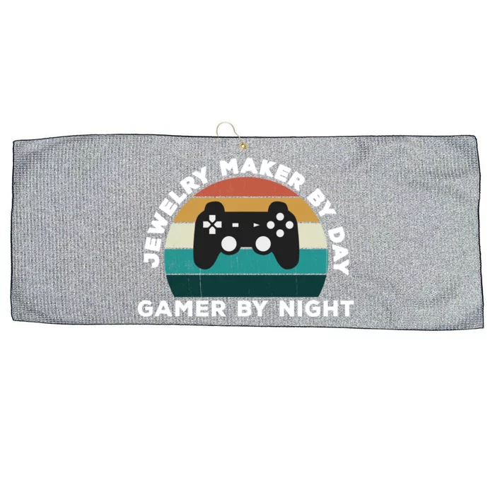 Funny Jewelry Maker By Day Gamer By Night: Video Game Lover Gift Large Microfiber Waffle Golf Towel