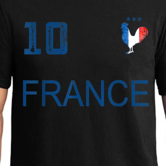 France Jersey Number ten Soccer French Flag Futebol fans Pajama Set